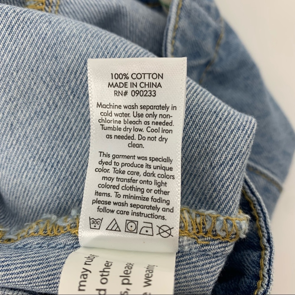 Pacsun Button Front A-line Denim Skirt Light Wash - Picture 7 of 8